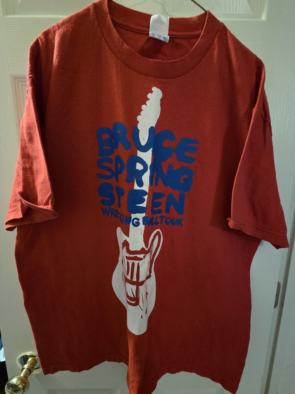 Bruce Springsteen Wrecking Ball Tour Red Graphic Tee